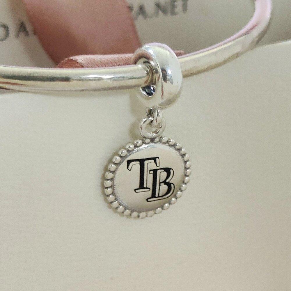 Pandora Tampa Bay Rays Color Exclusive Dangle Charm S925 Silver Pendant with box - Picture 1 of 6